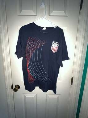Keya USA Graphic T-Shirt Navy Blue Size Large